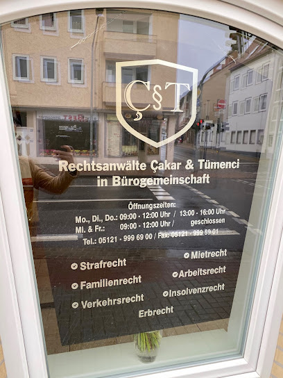 Rechtsanwälte Çakar & Tümenci - Kanzlei 47 (in Bürogemeinschaft) 1 Rechtsanwalt Rechtsanwälte Çakar & Tümenci - Kanzlei 47 (in Bürogemeinschaft)